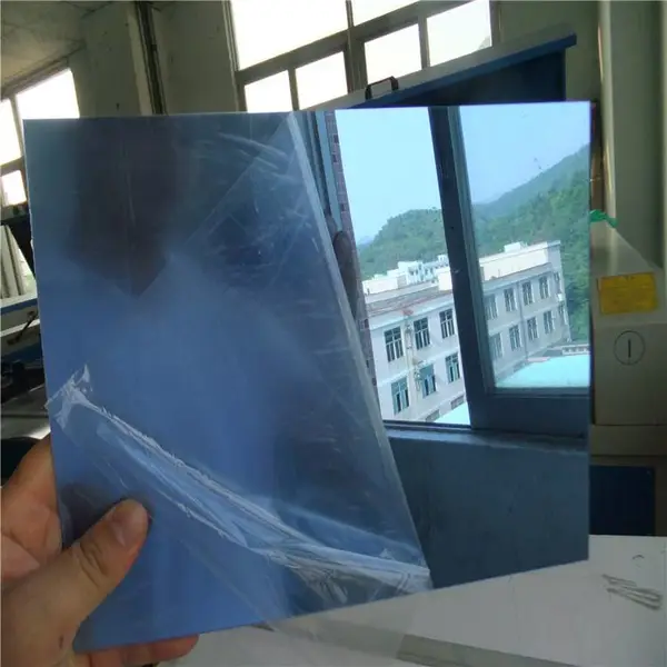 亚克力半反半透镜子,PS双面透光镜10度,银色PC半透明镜片
