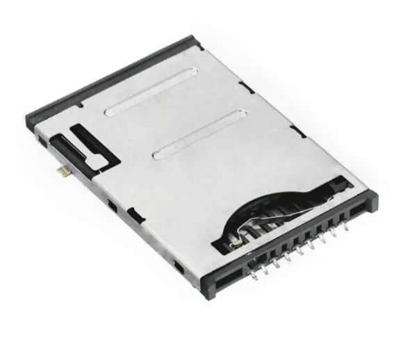 MICRO SD卡座自锁式SD卡座自弹式SD卡座带锁扣SD二合一卡座