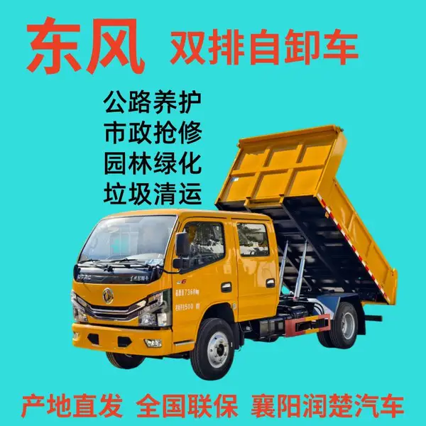 东风多利卡双排轻卡载货车 纯电动双排座自卸车 公路养护车润楚汽车