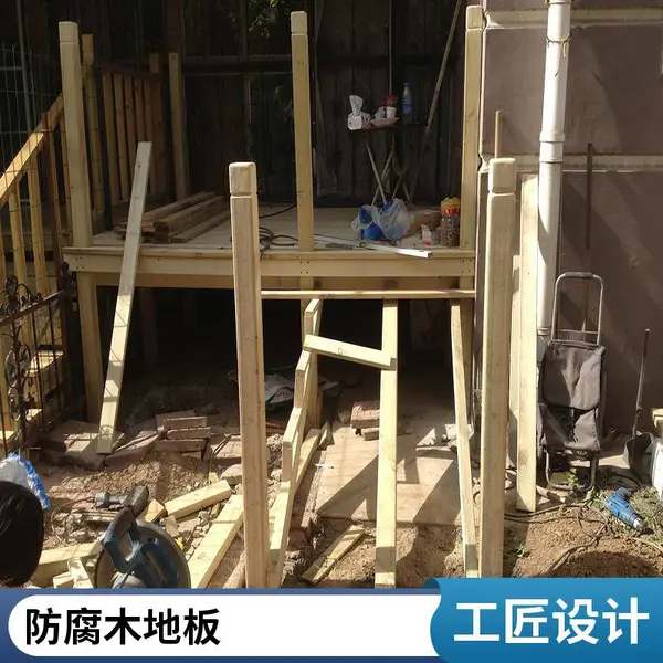 怀柔防腐木平台制作户外生态木地板碳化木栅栏施工