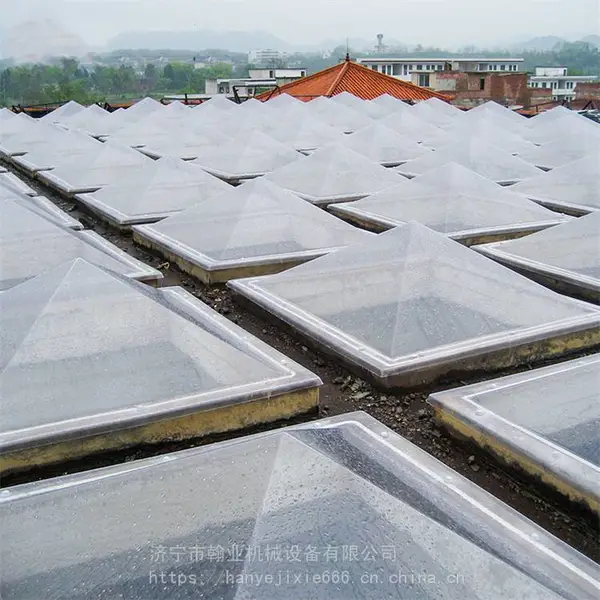 大堂透明采光顶PC耐力板金字塔采光罩圆拱形采光罩耐撞耐老化