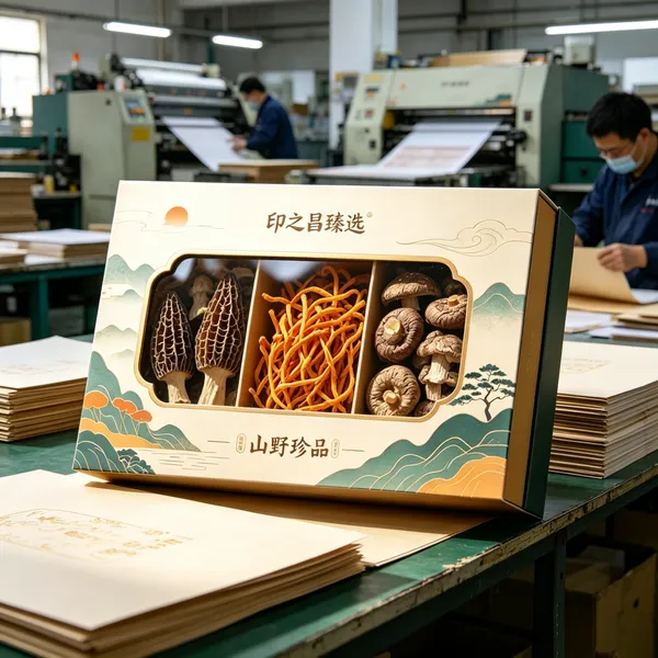 山野干货礼盒包装印刷制作案例分享