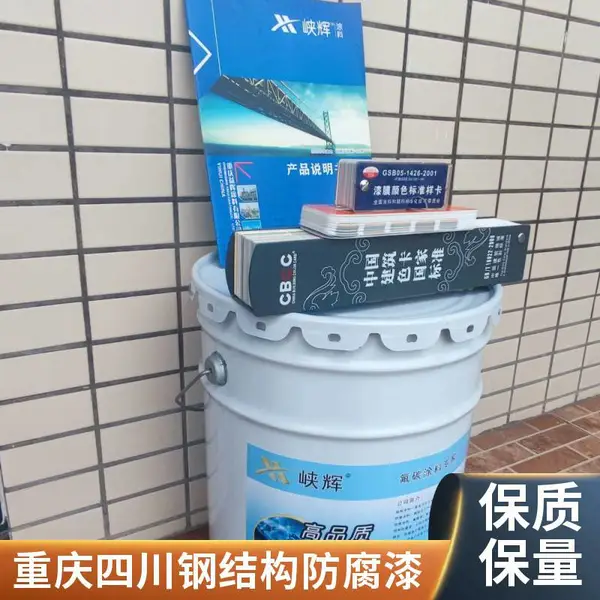 化工厂设备防腐耐候涂料 双组分常温固化 峡辉金属氟碳重防腐面漆
