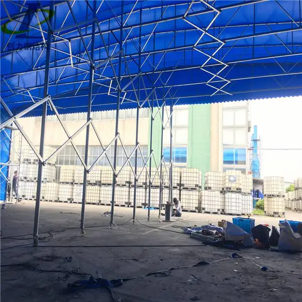 枣庄订制 推拉雨棚 大排档雨棚 厂房仓库帐篷