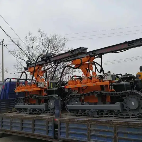 护栏打桩机 装载式打拔一体公路护栏打桩机 高速公路护栏打桩机