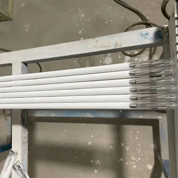 供应元祥牌半镀白碳纤维加热管 工业款内带芯棒弹簧电极发热管