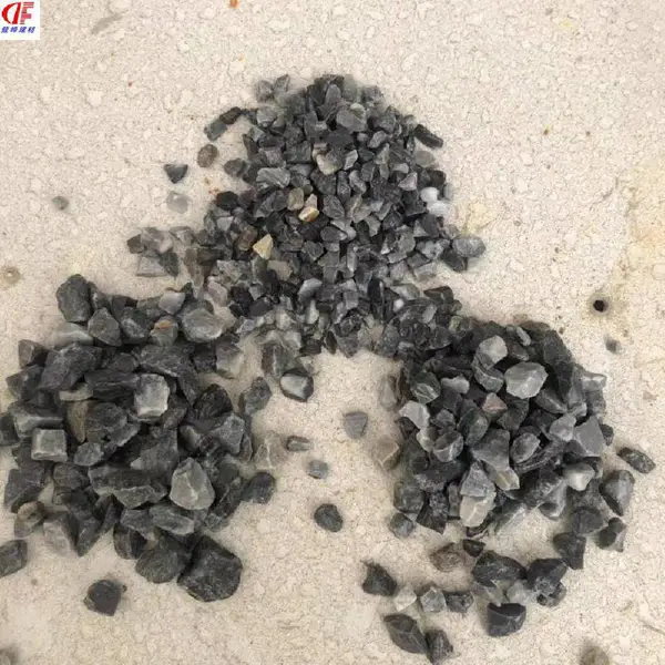 供应 枯山水庭院造景用白色 黑色 灰色砾石 尖角石子 磨圆卵石8-12毫米