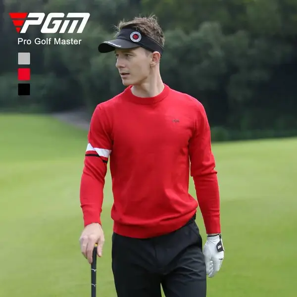 PGM*** �ﶬ���߶���ë�� ��ʿ��֯�� Բ��Ӻ�ů�� golf��װ