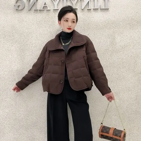 份货雨贝尔女装中大淑货源羽绒服尾货批发一手供应