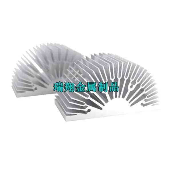 专业生产加工6063太阳花铝型材散热器 梳子散热片开模定做