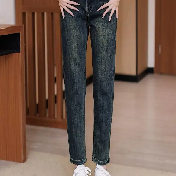 库存牛仔裤清货 便宜地摊货源裤子 韩版女装牛仔长裤