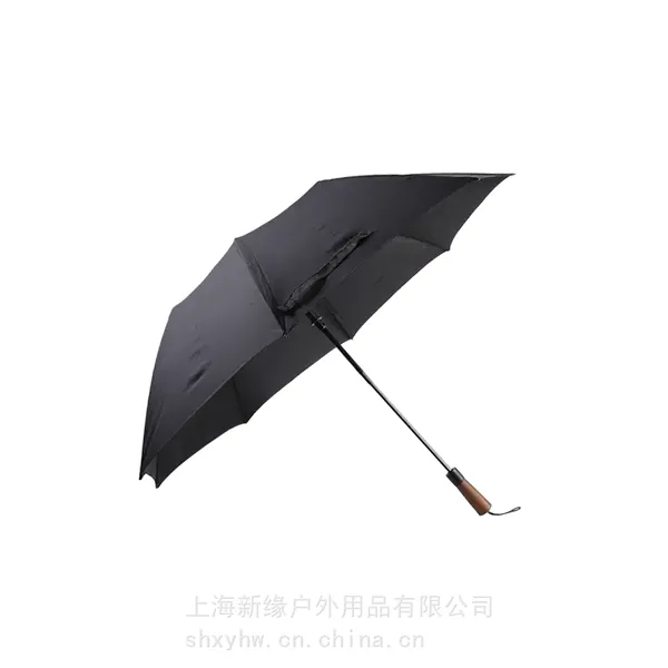 8k纤维骨木手柄二折伞商务晴雨伞礼品伞***出货快