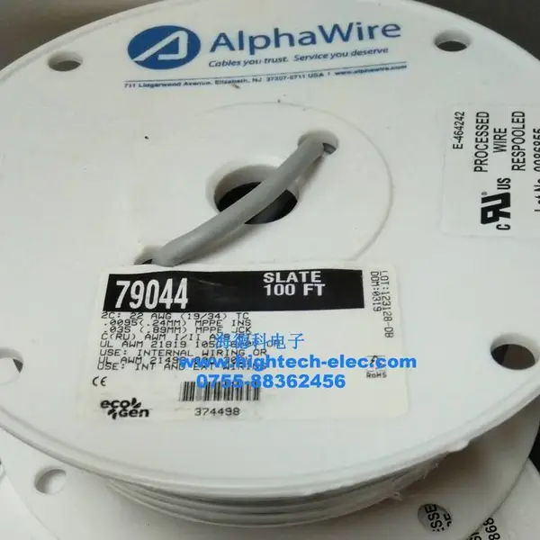 海德科电子代理Alpha Wire 阿尔法PVC电子线 3051 BK005