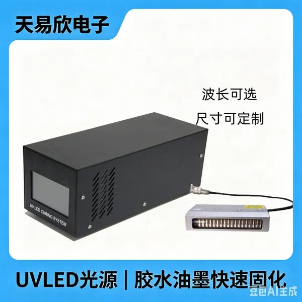 天易欣厂家定制UVLED面光源20-20MM光器件光通讯紫外光固化灯系统