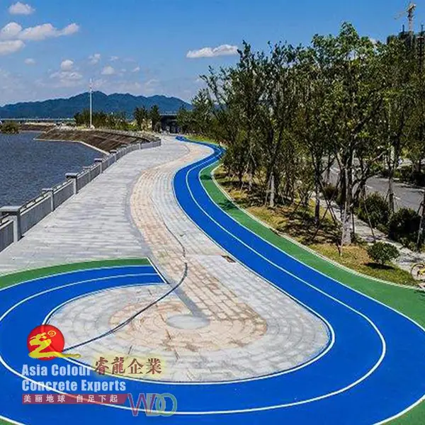 睿龙彩色陶瓷颗粒防滑道路-1-3mm耐磨防滑.厂家直供.材料施工