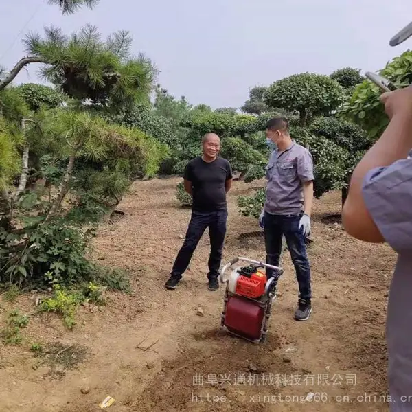 苏州锯齿园林机械移树断根机 多功能移树机 手提式挖树机视频