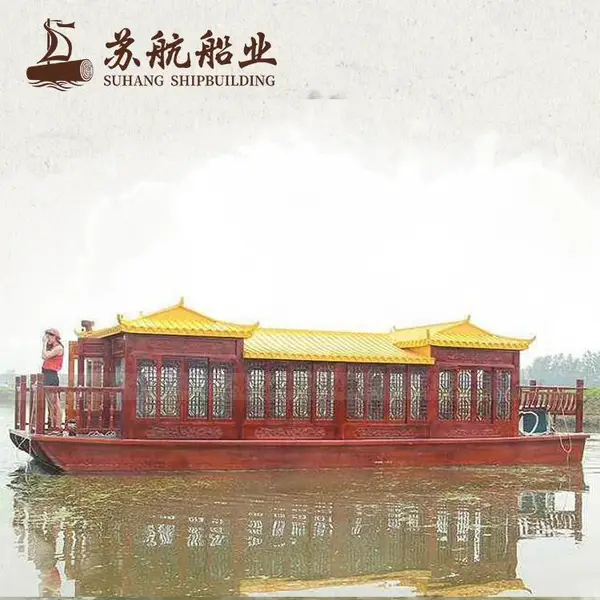 专业定制观光船公园画舫船电池超大型餐饮船