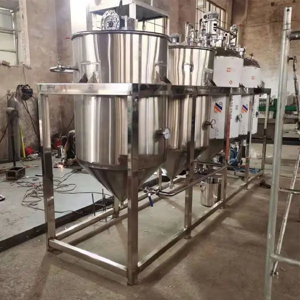 食用油加工设备 凯创花生油精炼设备 茶籽油精炼机 毛油油渣精炼罐