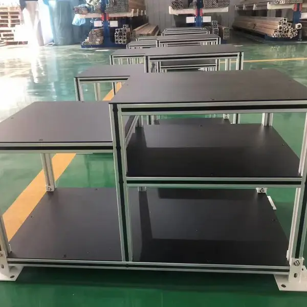 3030欧标铝型材框架 汽车厂周转架 铝置物架