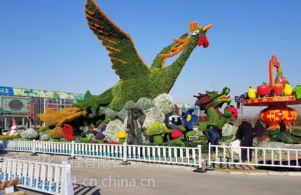 凤凰绿雕仿真绿雕仿真动物绿雕工艺品大型绿雕仿真绿雕景观