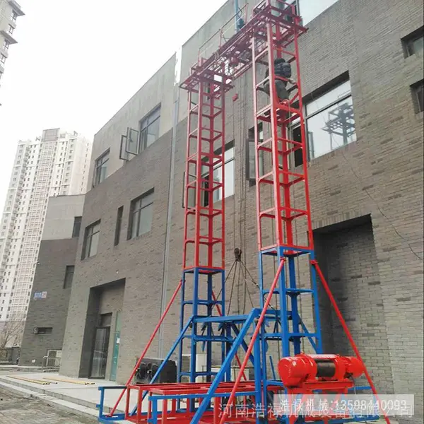 简易龙门架升降机设备 门式施工升降机备案施工升降机 建筑双杆物料提升机