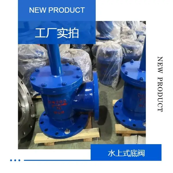 SSDF水上底阀碳钢角式水泵吸水底阀大口径法兰水上底阀柱塞式