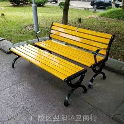 河南郑州园林靠背椅子生产厂家公园街道校园休闲椅实木靠背庭院休闲平凳木