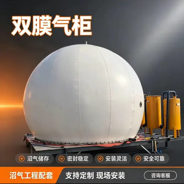 恒压式双膜储气柜 30-800立方独立柔性气柜 可接远程控制