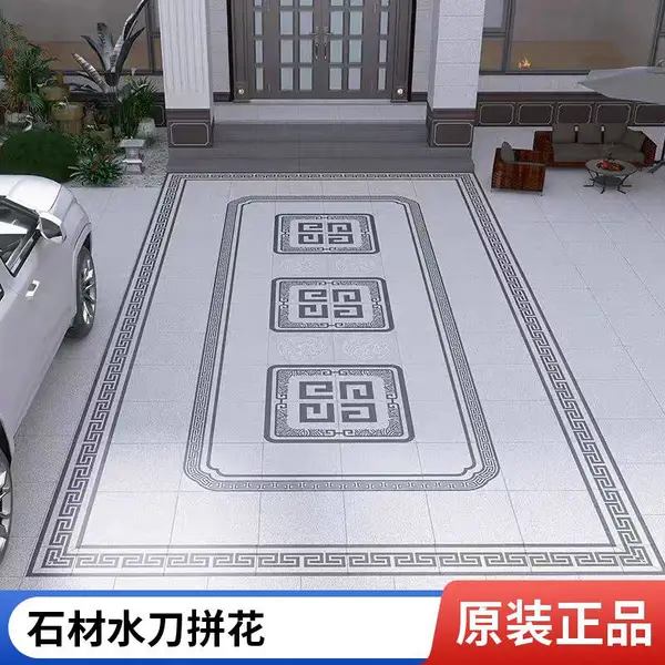 大理石水切割加工背景墙 水刀切割石材雕花 镂空图案 可来图定制