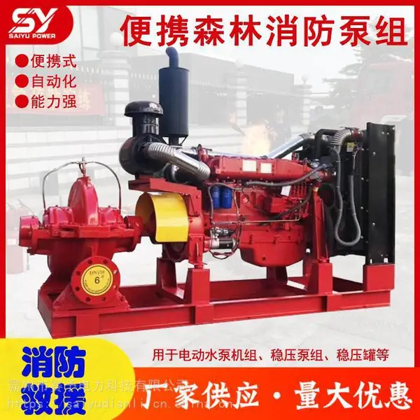 以水灭火的森林消防泵组便携式消防泵柴油机应急消防泵组