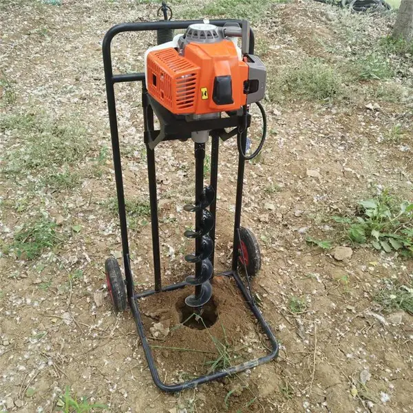 湖南工地牧场立柱打洞机春季果树苗柴油挖坑机道路绿化快速打孔机