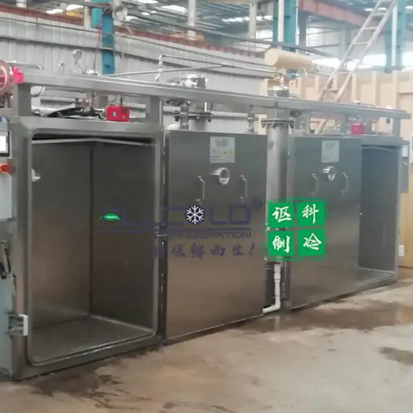 果蔬真空预冷机讴科供应云南娃娃菜种植基地双槽1500公斤型真空预冷机