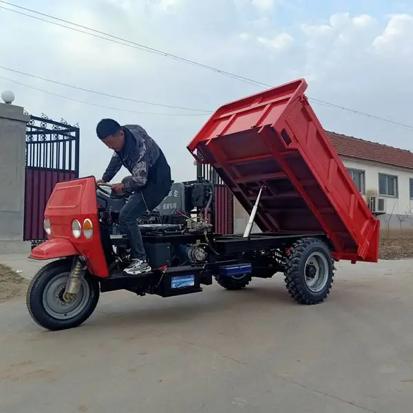 定做2吨柴油三轮翻斗车 小型三轮自卸车 建筑工地三轮翻斗车