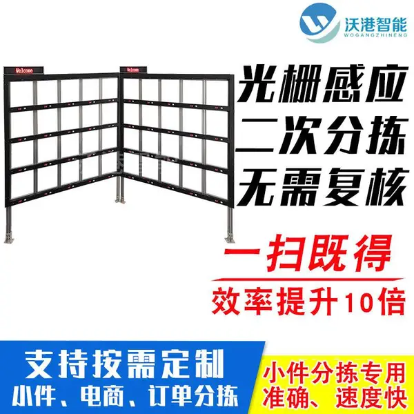电子标签播种墙 电子分拣墙 沃港智能 订单先捡后播 边播种边打包 播种墙方案