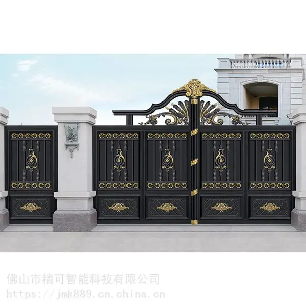 厂家供应花园侧门铸铝大门平移门欧式铝合金悬浮别墅大门