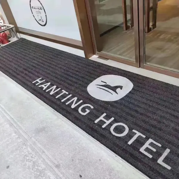 logo橡胶底除尘地毯定制 酒店 商场 写字楼进门口来图可制作