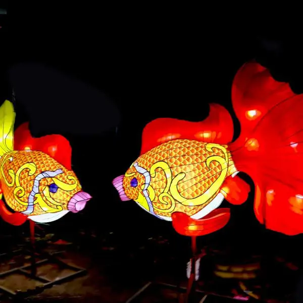 金鱼花灯马年花灯春节花灯会彩灯展花灯定制彩灯制作厂家灯光美陈灯笼