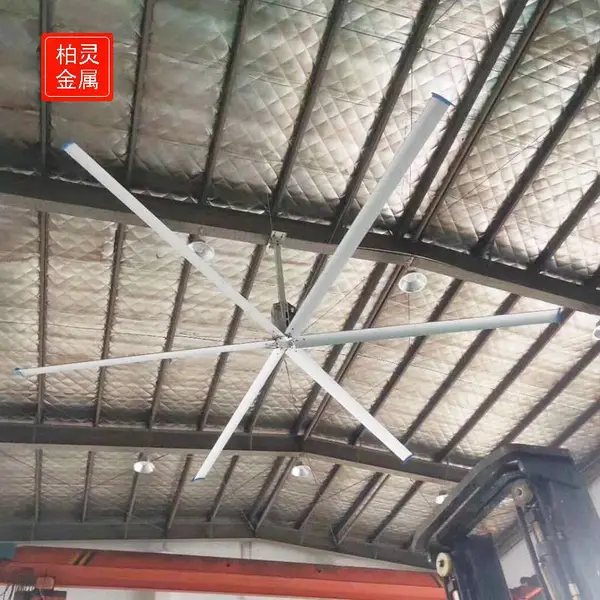 慈溪车间大吊扇工业厂房大风扇节能大风量工业吊扇柏灵厂家
