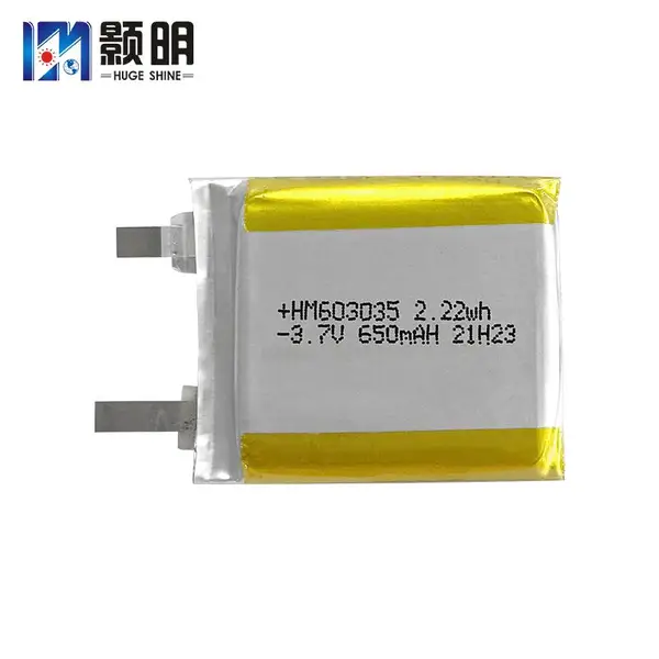 颢明HM 603035锂电池 650mAh 呼叫器 加湿器 鞋灯 MP3 点读机 小聚合物电池