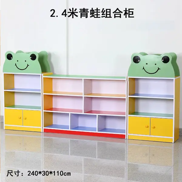 广西供应早教中心简美式书柜鞋柜综合柜儿童家具