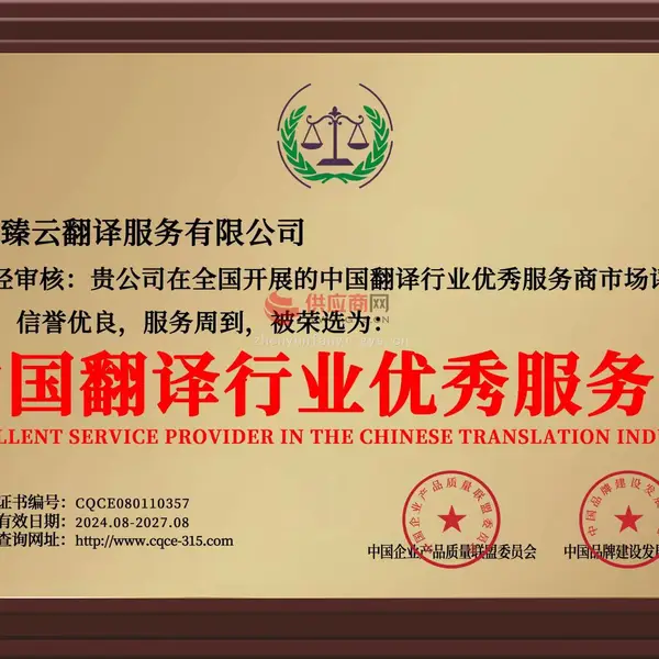 中国翻译行业优秀服务商