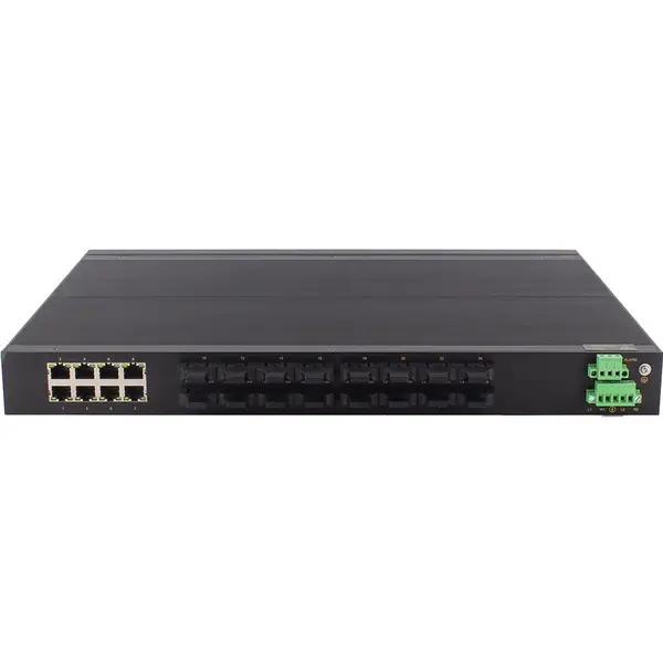 RS324工业级百兆8光16电交直流220V以太网交换机DC110V交换机ROGERKANG