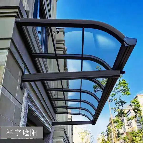 户外铝合金窗棚 别墅遮阳棚 家用耐力板雨棚 窗户门头雨搭