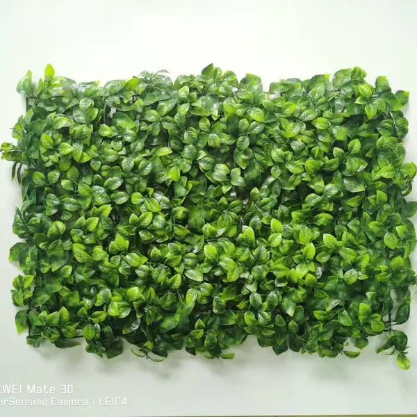 批发仿真人造苹果叶植物装饰背景墙橱窗垂直塑料绿植假草坪墙体