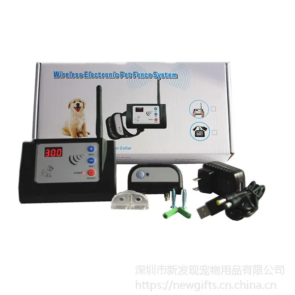 最新款OEM宠物无线电子围栏可充电防水训练器TPU夜间反光项圈882C