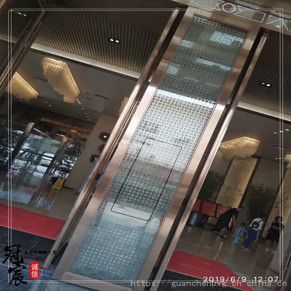 真空镀膜不锈钢玫瑰金门 香槟金 钛金不锈钢广告招牌加工