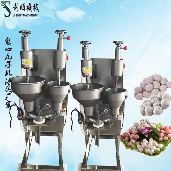 关东煮用丸子成型机 商用包心丸机自动蟹籽包包心机