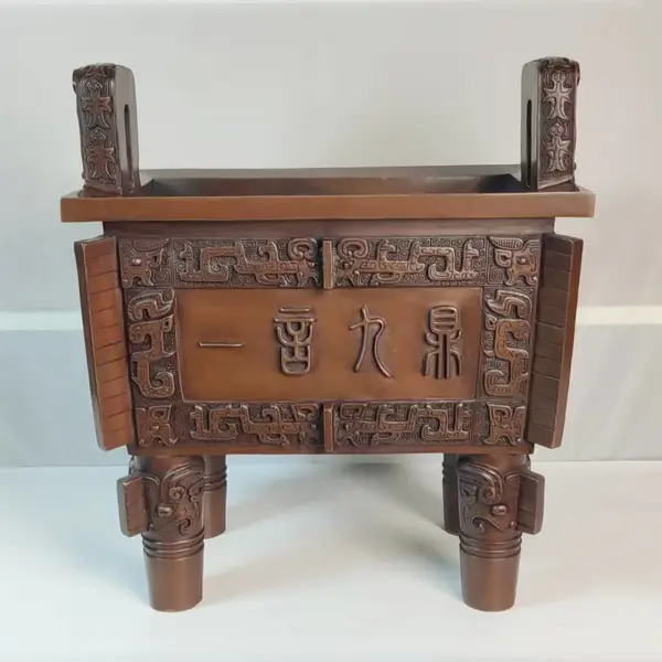 黄石礼品 商务礼品 铜工艺品 创意产品 青铜器一言九鼎 旅游商品紫铜司母戊方鼎