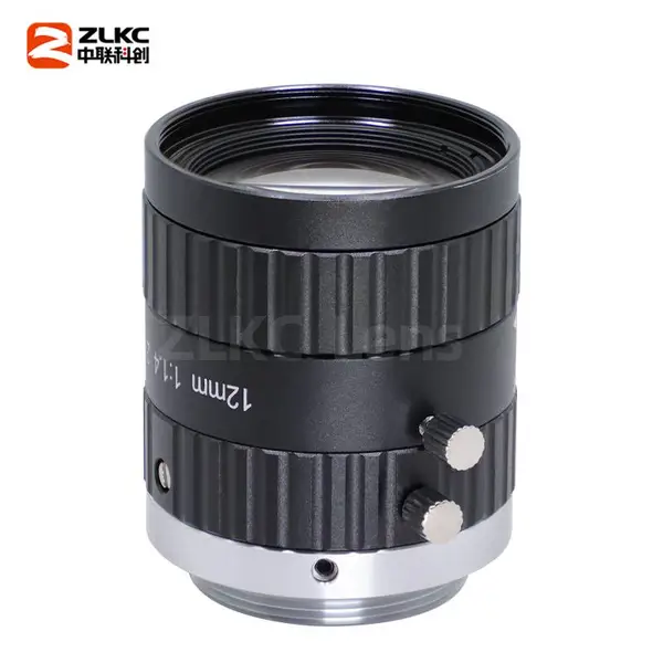 ZLKC中联科创12mm工业相机镜头HM1214MP5低畸变手动光圈C口镜头