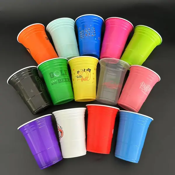 印刷彩印图案派对杯双色杯 beerpong游戏杯啤酒游戏杯可做套装